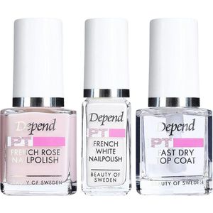 Depend French Manicure Set 3 st