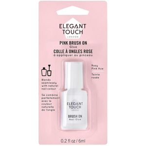 Elegant Touch Pink Brush On Nail Glue 1 st