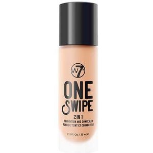 W7 One Swipe 2 in 1 Foundation and Concealer Natural Beige 35 ml
