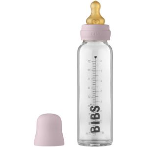 BIBS Baby Glazen Fles Complete Set Latex Dusky Lilac 225 ml