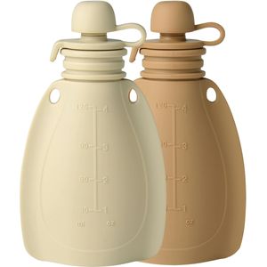 Mininor Smoothie Bottle Beige/Caramel 120 ml 2 st