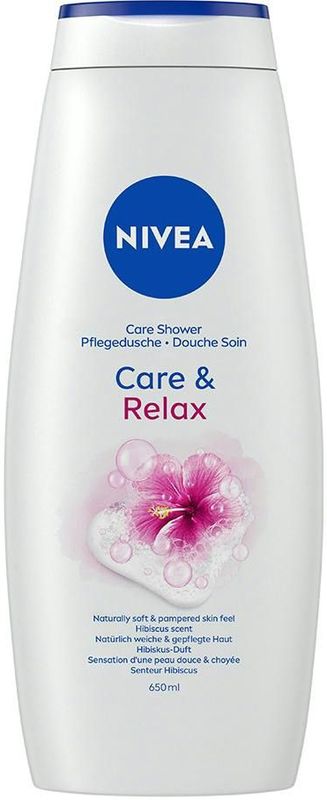 NIVEA - Care & Relax - Douchegel - 650 ml - Verrijkt met Natuurlijke Oliën en Vitamines C en E