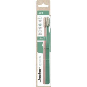 Jordan - Green Clean Soft - Tandenborstels - 2 stuks