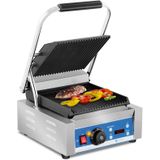 Royal Catering Contactgrill - geribbeld- timer - 1.800 w