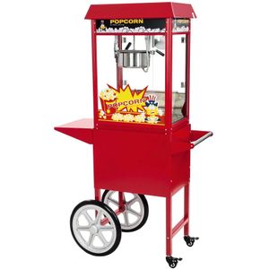 Royal Catering Popcorn Machine met kar - Rood
