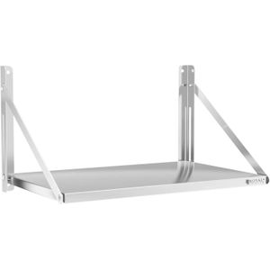 Wandplank - inklapbaar - 80 x 45 cm - 40 kg - roestvrij staal