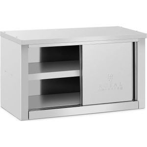 RVS wandkast - 900 x 400 x 500 mm - 60 kg laadvermogen per compartiment - Royal Catering