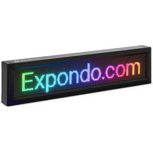 LED Display Board - 192 x 32 gekleurde LED's - 67 x 19 cm - programmeerbaar via iOS en Android