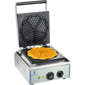 Royal Catering Wafelijzer - 1500 Watt - Hartvormig