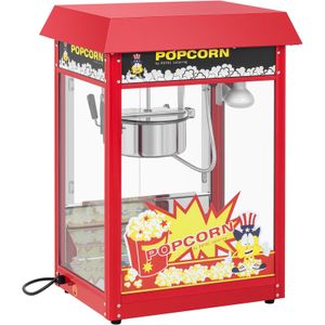 Royal Catering Popcornmachine - Retro design - 150 / 180 °C - rood - Koninklijke Horeca