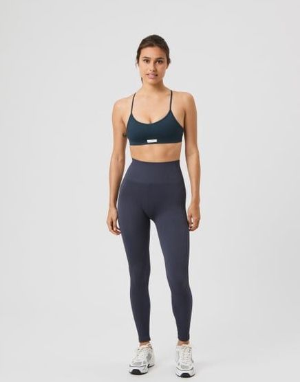 Björn Borg - Studio Seamless Ribbed Tights - Dames Trainingspanty - Zwart - Slim-fit