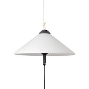 Graue und mattweiße tragbare Lampe Ø 55 cm SAIGON