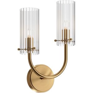 Gold und Kristall Wandleuchte 2 Lichter ARCO