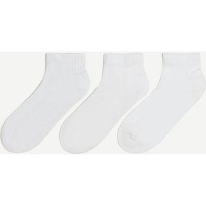 Bershka 3-Pack Sportsokken Heren L Wit
