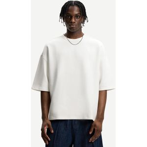 Bershka Oversized Interlock T-Shirt Met Korte Mouw Heren S Gebroken Wit