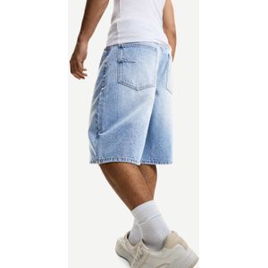 Bershka Baggy Denim Bermuda Heren 46 Gewassen Blauw