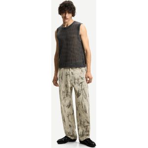 Bershka Baggy Jeans Met Print Heren 40 Groen