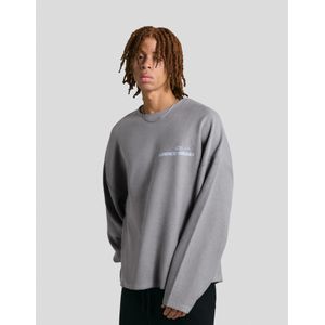 Bershka Sweatshirt Met Print Heren L Gewassen Blauw