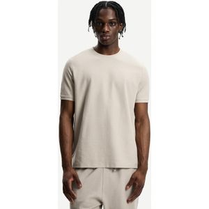 Bershka T-Shirt Met Korte Mouw En Structuur Heren Xl Kameel
