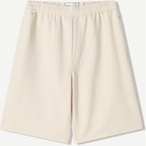 Bershka Strakke Bermuda In Joggingmodel Heren Xs Ecru