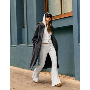 Bershka Flared Broek Van Een Zachte Modalmix Dames S Grijs