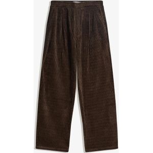 Bershka Super Baggy Chenille Broek Heren Xs Bruin