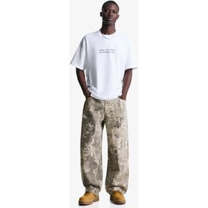 Bershka Super Baggy Broek Met Print Heren 36 Veelkleurig