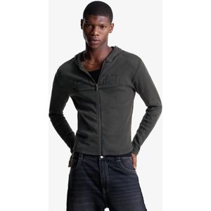 Bershka Von Dutch Sweater Met Rits Heren L Grijs