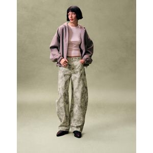 Bershka Barrel Broek Met Print Dames 32 Veelkleurig