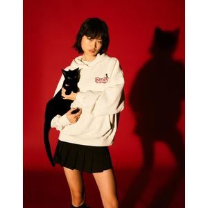 Bershka Emily The Strange Hoodie Dames Xxs Gebroken Wit