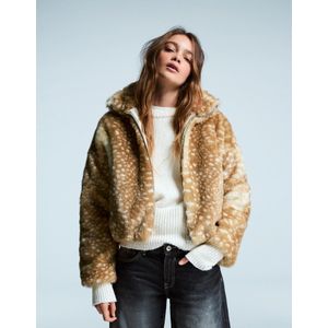 Bershka Jack Van Imitatiebont Met Dierenprint Dames L Kameel