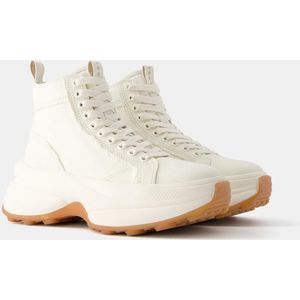 Bershka Hightop Sneakers Met Dikke Zool Dames 38 Ecru