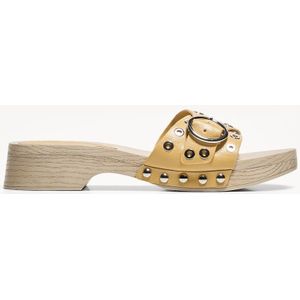 Bershka Open Sandaal Met Hak Dames 35 Geel