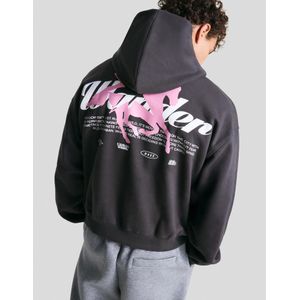 Bershka Hoodie Met Print Heren M Grijs