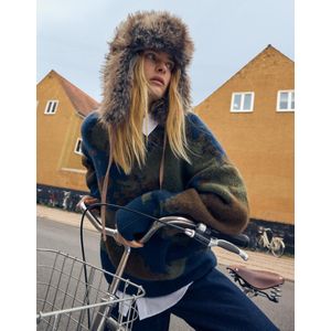 Bershka Trui Met Print Dames Xs Groen