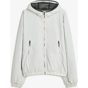 Bershka Technische Jas Met Capuchon Heren Xl Steen