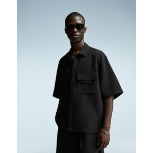 Bershka Tailoring Overhemd Met Korte Mouw Heren Xl Zwart