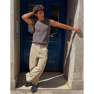 Bershka Délavé Gilet Heren Xl Grijs