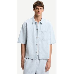 Bershka Denim Overhemd Met Korte Mouw Heren S Lichtblauw