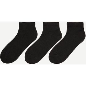 Bershka 3-Pack Sportsokken Heren L Zwart