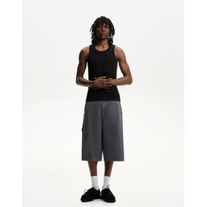 Bershka Carpenter Skater Bermuda Heren 34 Donkergrijs