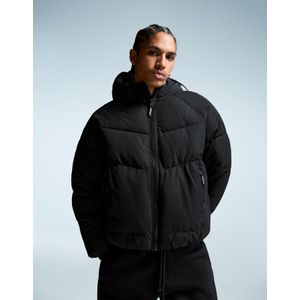 Bershka Gewatteerde Jas Met Capuchon Heren S Zwart