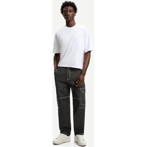 Bershka Baggy Cargo Jeans Heren 44 Zwart