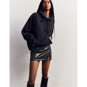 Bershka Leereffect Minirok Dames 40 Zwart