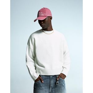 Bershka Cropped Trui Heren S Wit
