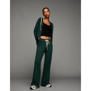 Bershka Velours Broek Dames S Groen