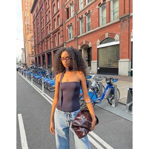 Bershka Bandeautop Met Sjaaltje Dames S Marineblau