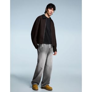 Bershka Superbaggy Jeans Heren 34 Grijs