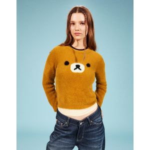 Bershka Rilakkuma Trui Van Imitatiebont Dames S Oranje