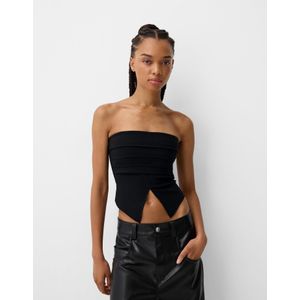 Bershka Strapless Top Dames S Zwart